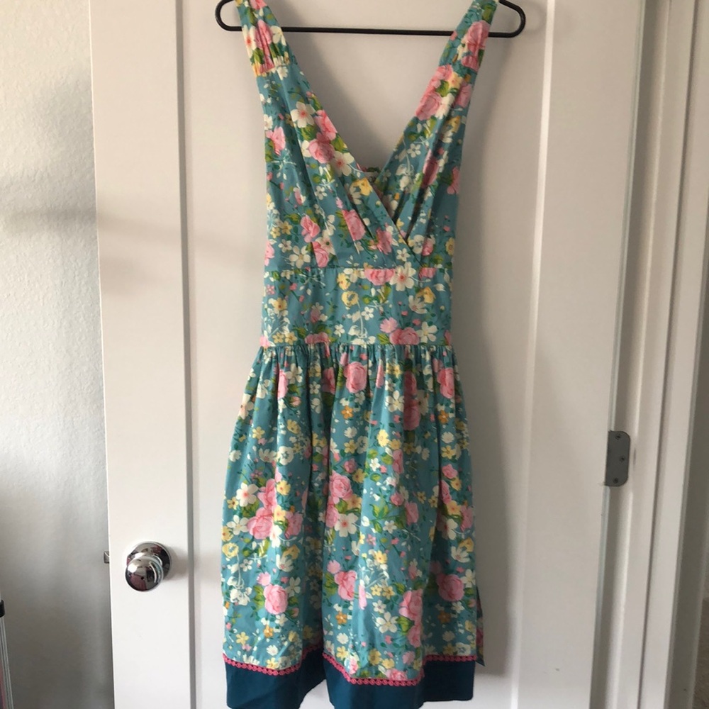 Matilda Jane Floral Sleeveless Dress - Blue and Pink